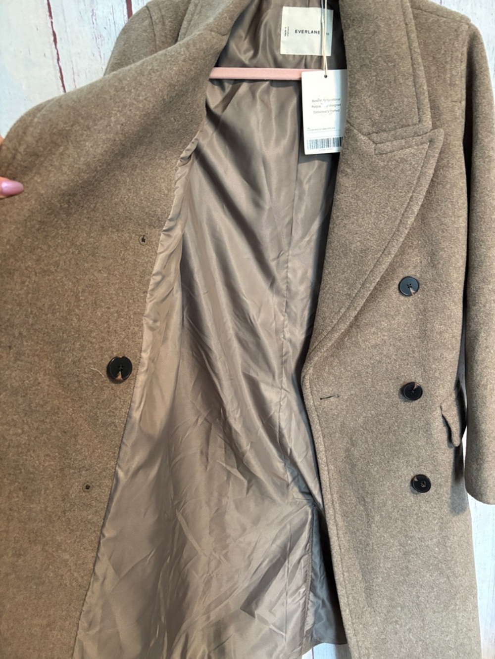NWT Everlane The Double-Breasted Coat in Wool - Picture 11 of 16
